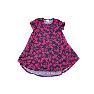 LuLaRoe Red and Navy Mickey Mouse Graphic Top Size 6